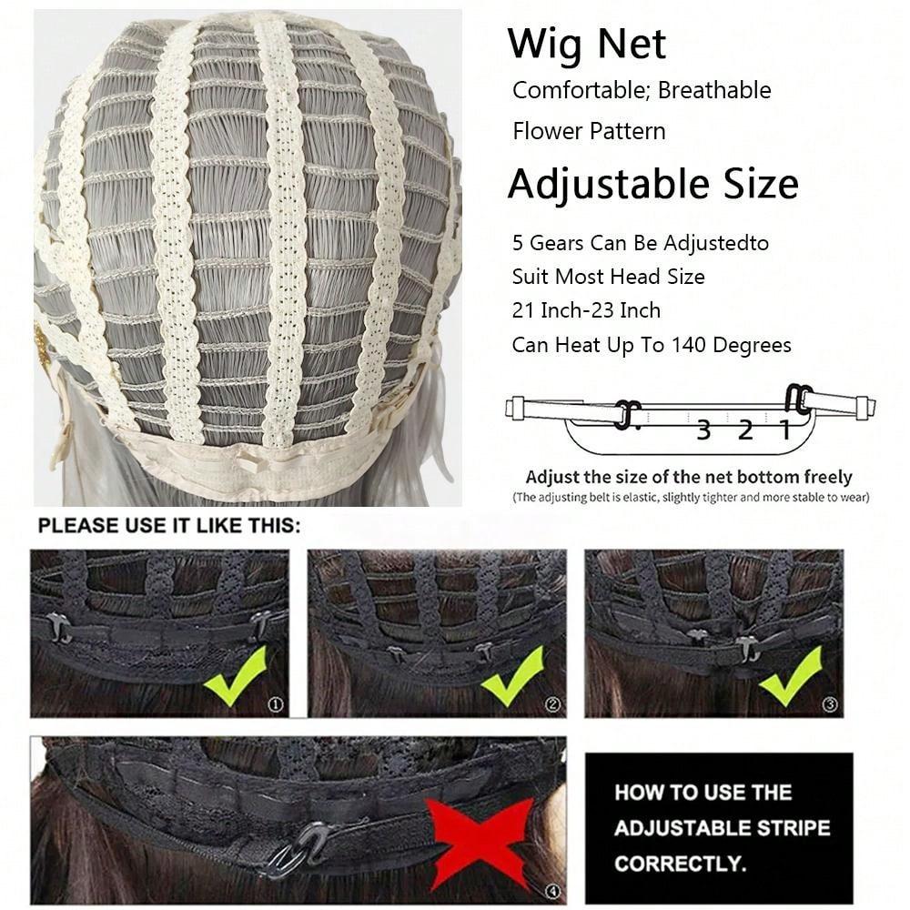 Orange Long Straight Double Ponytail Clip Synthetic Wigs with Bangs Fluffy Anime Game Cosplay Wig for Daily Party