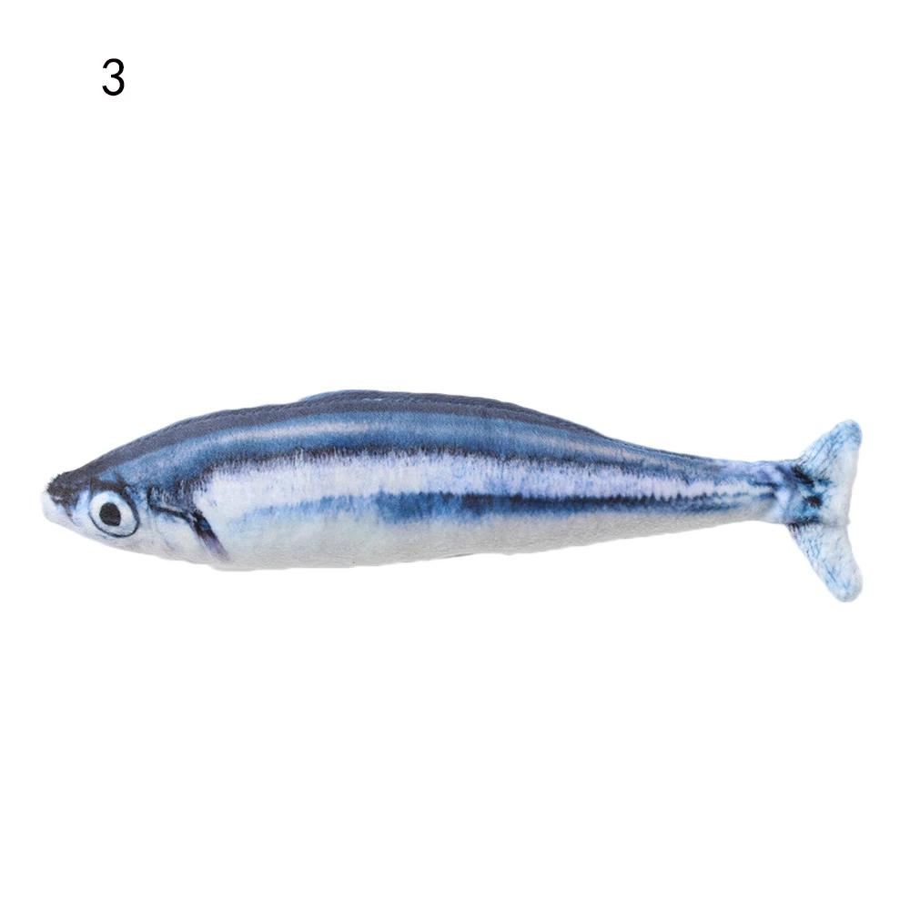 1 PC New Lovely Artificial Fish Plush Pet Cat Puppy Dog Toys Sleeping Cushion Fun Toy Cat Mint Catnip Toys Gadget