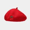 Women's Winter Casual Embroidered Checked Beret Trendy Fashion Artist Hat