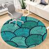 1pc Wooden Rings Office Round Area Rug, Indoor Mat Suitable For Office, Under Office Chairs Bedroom Living Room Home Decor, Room Deco