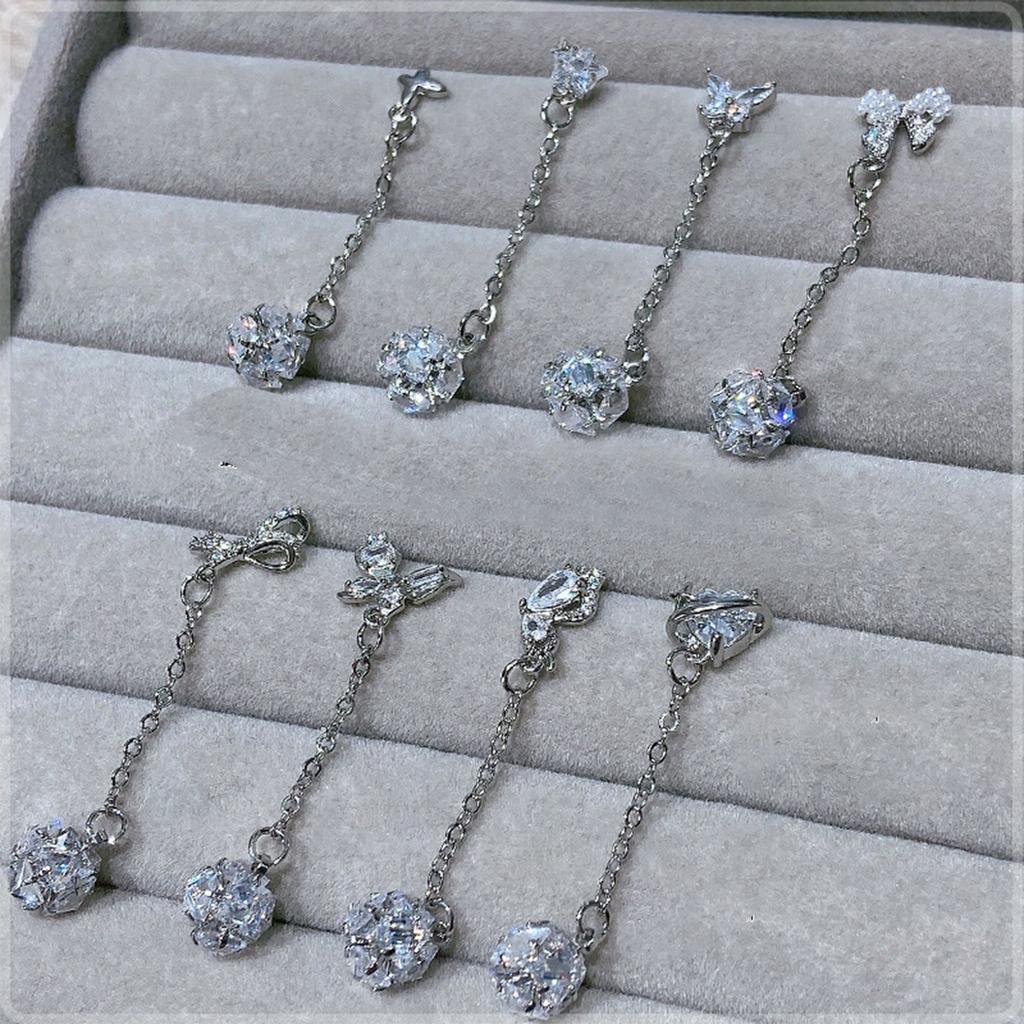 3D Dangle Nail Charms Bowknot Nail Art Charms Zircon Nail Gems Nail Art Rhinestones DIY Manicure Nail Art Decorations