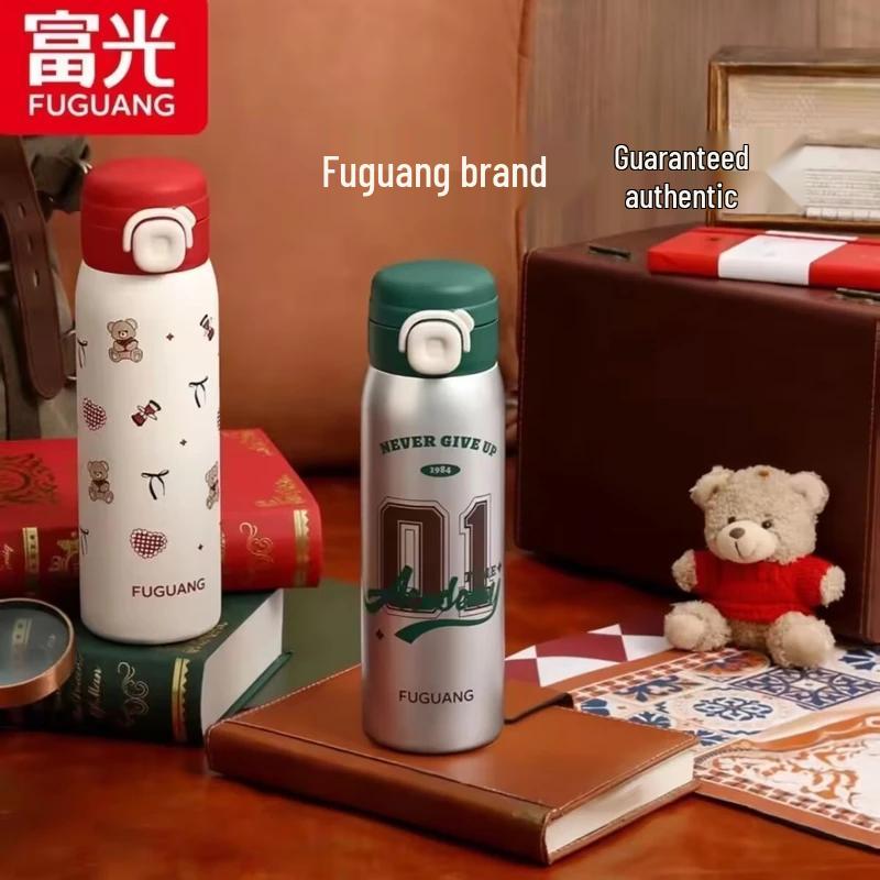 FUGUANG Leto Термобутылка из нержавеющей стали 316L с трубочкой