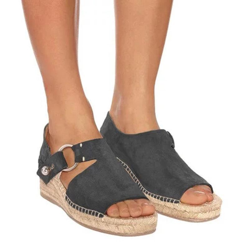 Womens Beach Summer Sandals Platform Espadrille Shoes Thick Bottom Fish Mouth