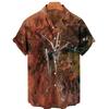 Oversized Shirt Hawaiian Beach Holiday Flower Painting Pattern Summer Casual Man Top Breathable Mens Design Clothing New