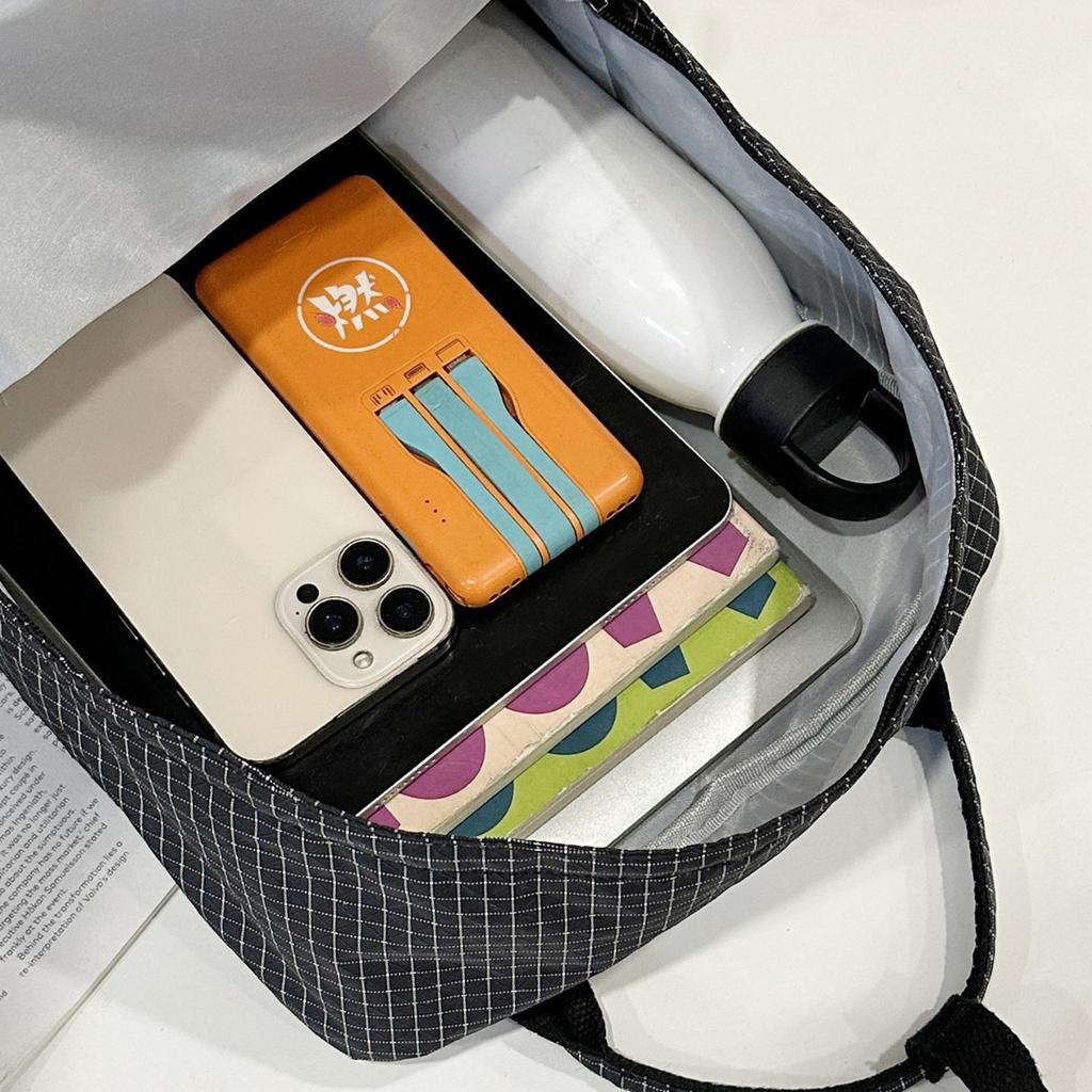 Schultasche neu trendig schlicht koreanische Version ins vielseitiger Rucksack für Reisen karierter Rucksack Schüler große Kapazität Schultasche