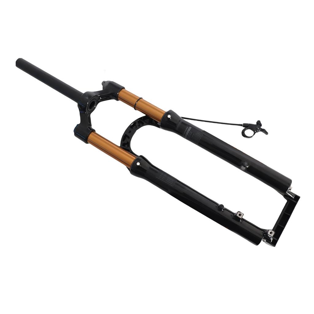 29in Mountain Bike Fork Shock Absorbing Fork Black Accessories Aluminum Alloy Fork Remote Lockout