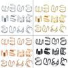 12 Pcs Fashionable and Simple Metal Gold Female Cartilage Clip Ear Round Ear Cuff Beautiful Girl Women Jewelry Earrings