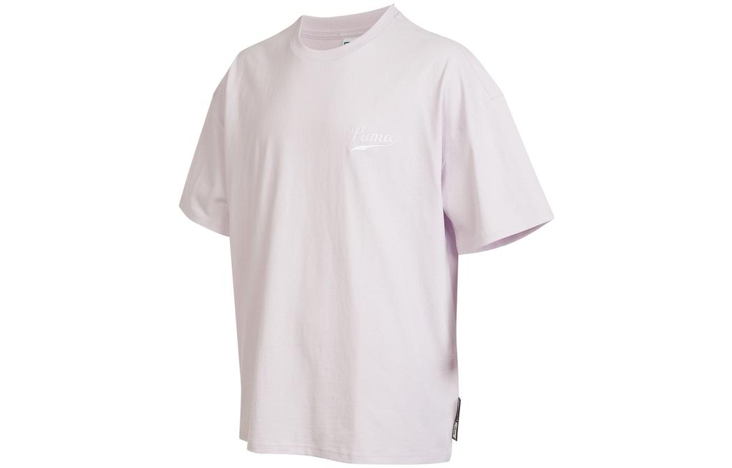 PUMA T Shirts Men s Light Pink Crew Neck Moderate Straight Fit 537874-17 L