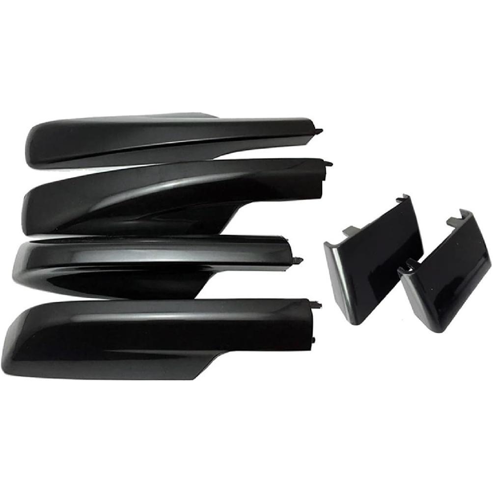 Fit for Highlander 2001-2007 Black Car Styling Roof Rack Cover Center Bar Rail End Shell 6P Replacement(2pcs)