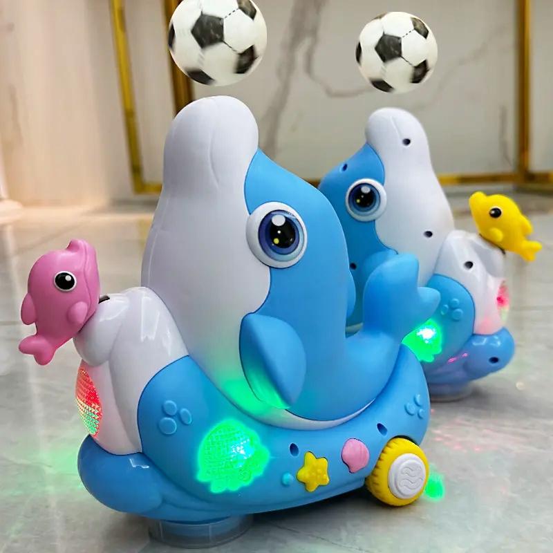 Electric Dolphin Toy with Music and Lights with Ball for Kids Rides