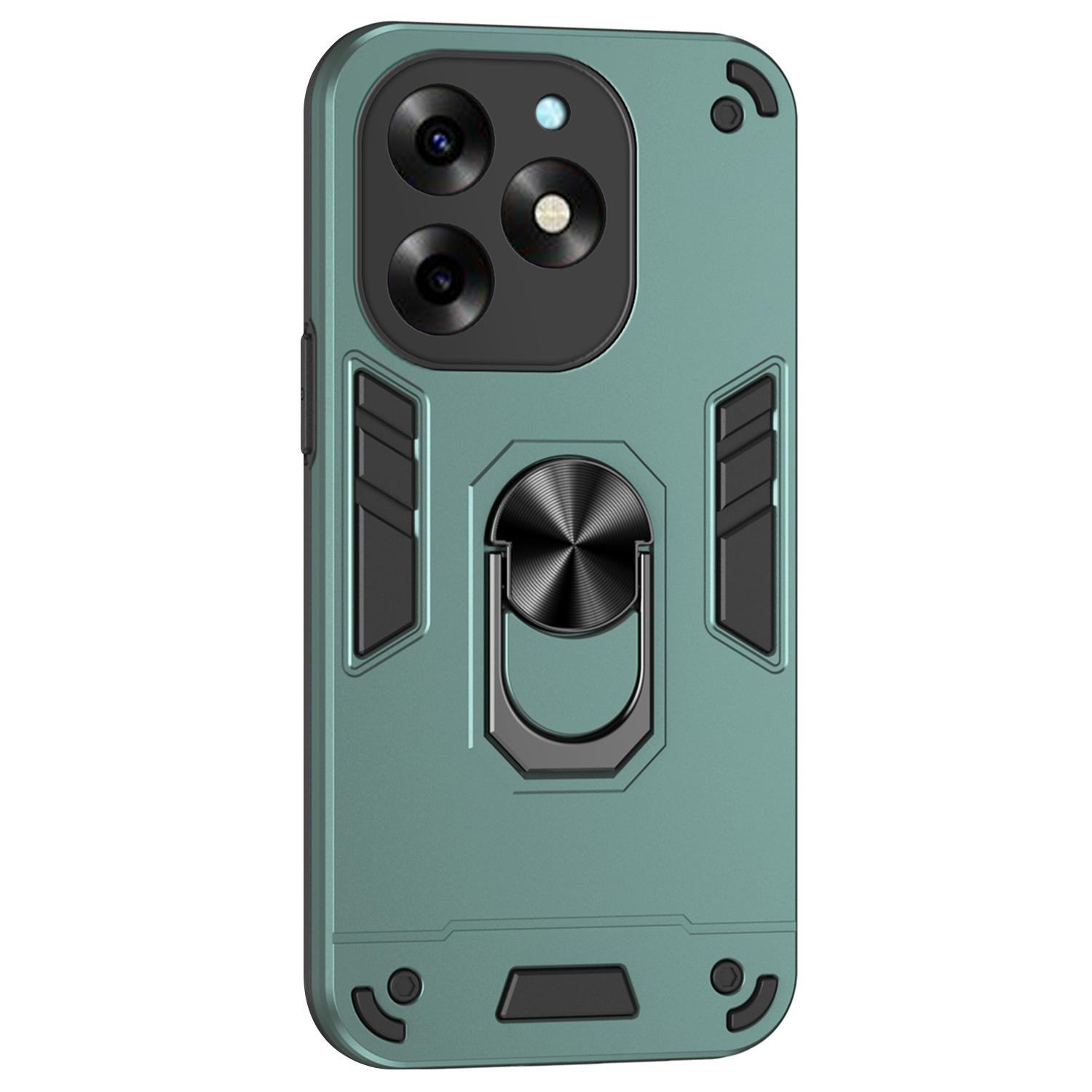 

Для itel S23+ чехол с подставкой, жесткий ПК, мягкий защитный чехол для телефона из ТПУ Green