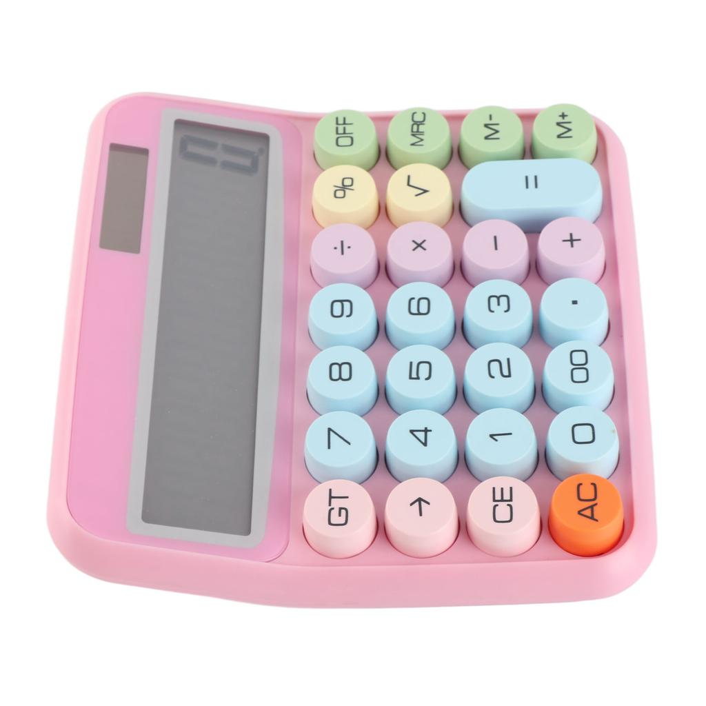 12 Digit Colorful Calculator Mechanical Keyboard Calculator Electronic Desktop Calculator for Home School
