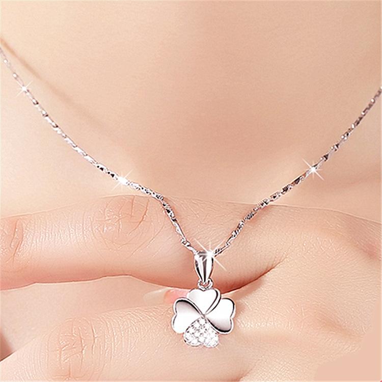 Fire-Leaf Grass Halskjede Motetilbehør Girl Clavicle Chain