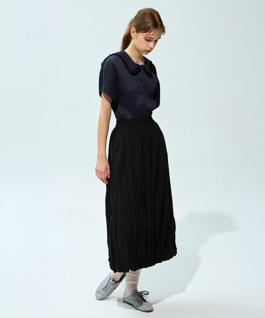 Waiowai Crease Balloon Long Skirt_2 Colors