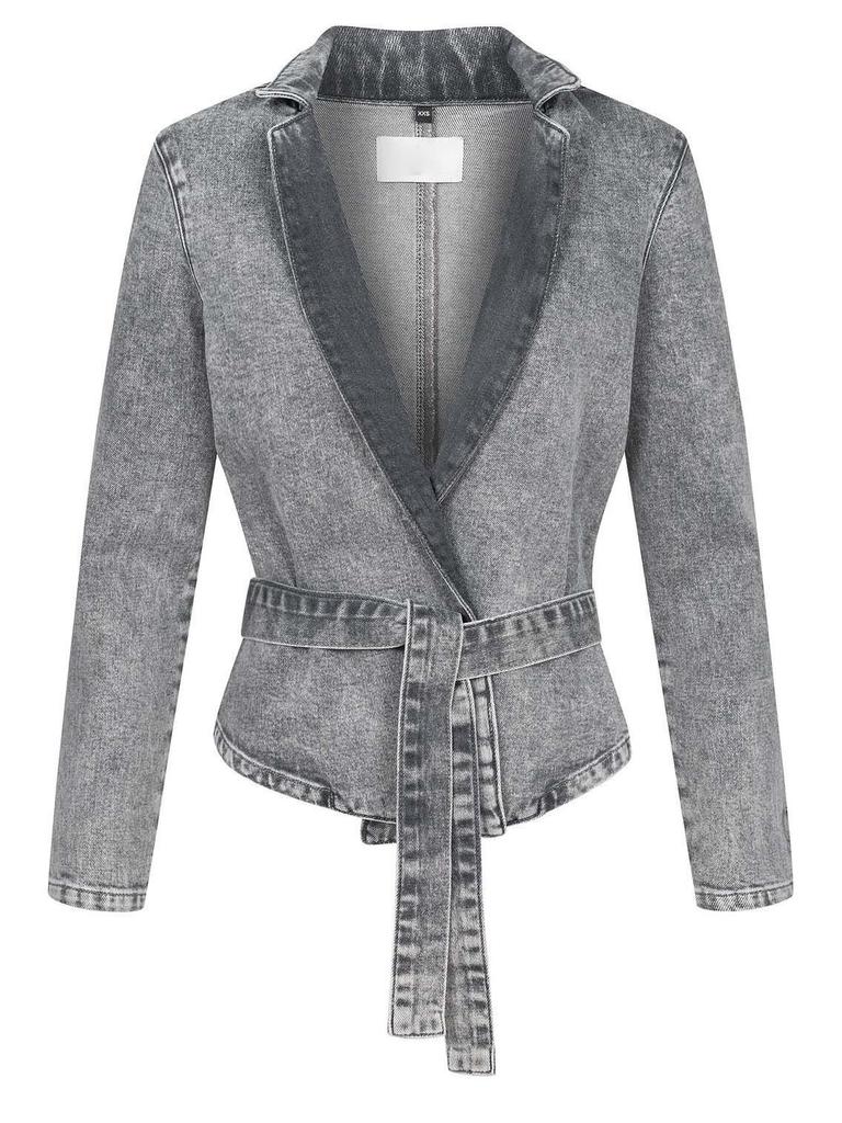 Damen Streetwear-Set im europäischen & amerikanischen Stil: Schmale Jeansjacke & Hose