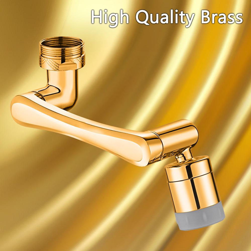 Einstellbarer Wasserfilter-Sprudeldusche mit zwei Modi, 1440° drehbar, Wasserhahn-Adapterverlängerung, 24 mm Außendurchmesser, drehbarer Wasserhahn, 20 mm/22 mm Innendurchmesser