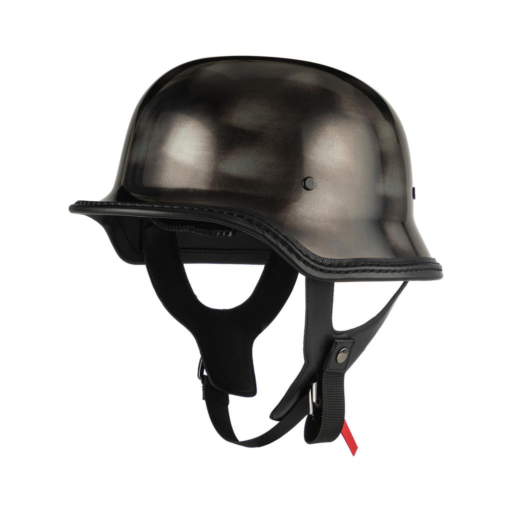 National Standard Handmade Retro Motorcycle Half Helmet For Men And Women German Style Soldier Helmet Indian Ladle Helmet Motorcycle Helmet