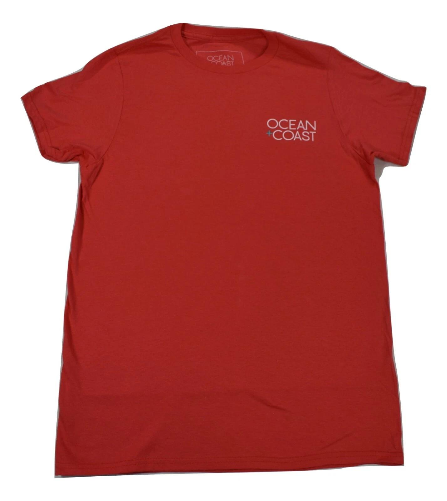 

Ocean & Coast Mens Double Sided Print Red Shirt New Large 3XL
