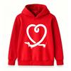 Kids Boys Girls Pullover Hoodie, Cute Dachshund Heart Print Soft Casual Long Sleeve Hooded Sweatshirt for Daily Wear, School and Outdoor Activities