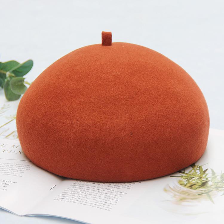 Осенне-зимний шерстяной берет женский британский повседневный шляпа художника фетровая шляпа Adjustable