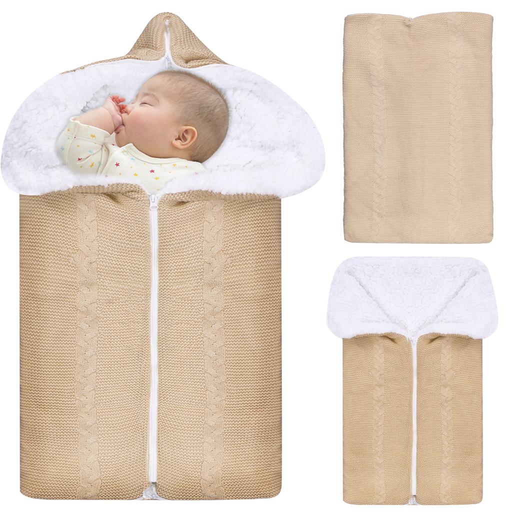 Buy Baby Swaddle Blanket Stroller Wrap,Soft Thick Fleece Warm Blanket