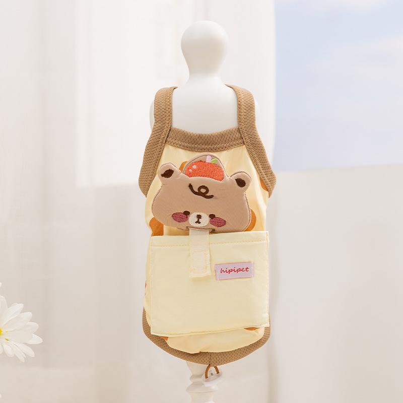 

Spring and Summer Pet Clothes Cartoon Style Sleeveless Cat and Dog Clothes XS