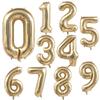 40Inch Champagne Gold Number Balloon Adult Baby Boy Girl Happy Birthday Party Decorations 1st Kids Large 1-9 Foil Helium Globos