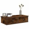 VidaXL Wall Shelf with Drawers Smoked Oak Engineered Wood, Wall Shelf with Cabinet, Wall Storage Unit, 859945