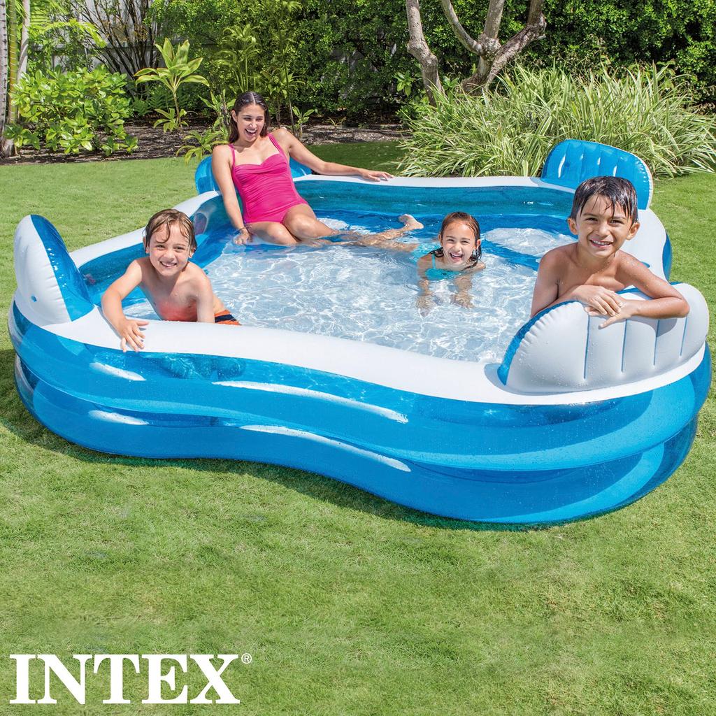 INTEX Float Swim Center Family Lounge Pool Square Multicolor 229 X 229 X 66 Cm 56475 Japanese [Genuine Product]