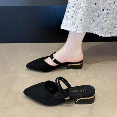 Móda Móda Sexy Špičatá Pletené Dámské Sandály Jednobarevné Vysoký Podpatek Letní Silný Podpatek Dámské Boty Pohodlné Zapatillas Mujer