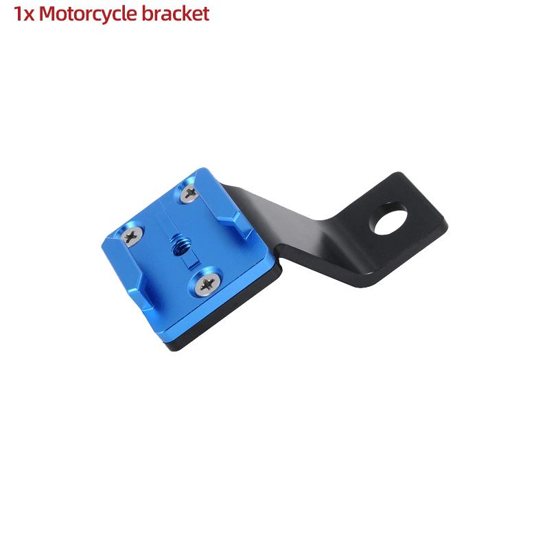 CNC Aluminum Motorcycle Mirror Mount for GoPro Insta360 DJI SJCAM AKASO Action Camera Rearview Bracket Holder 1/4 Thread Hole