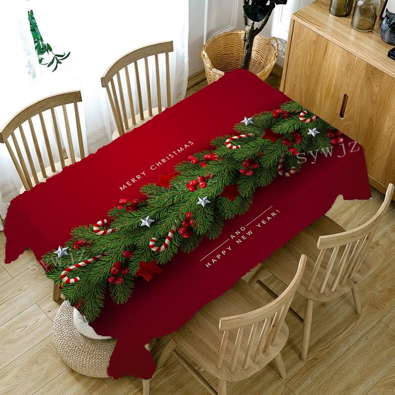 Christmas Snowflake Elk Tablecloth Antifouling Wedding Party Table Christmas Decoration Rectangular Coffee Table Tablecloth