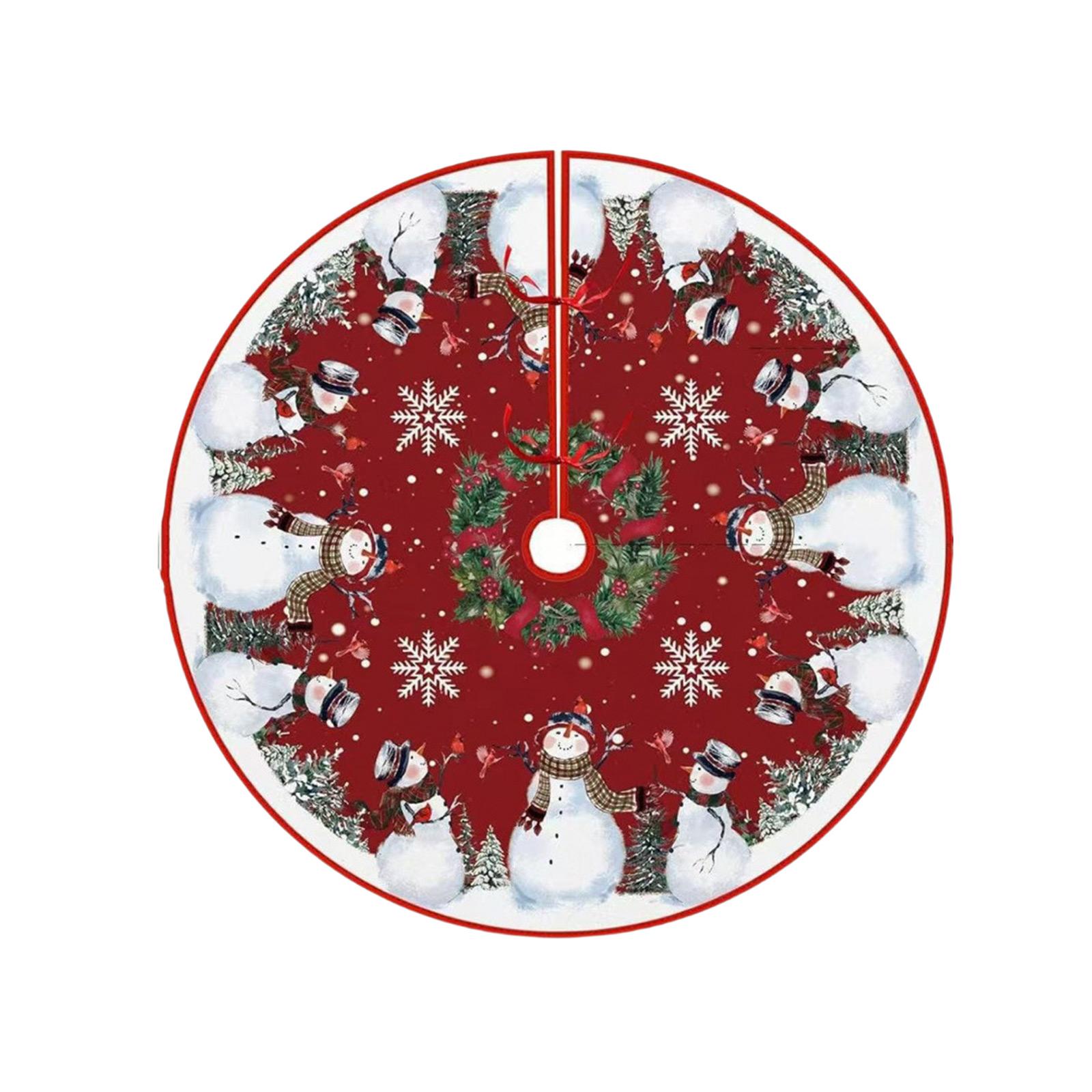 

Snowflake Thick Christmas Tree Skirt Is Suitable For Holiday Party, Christmas Tree Decoration One Size