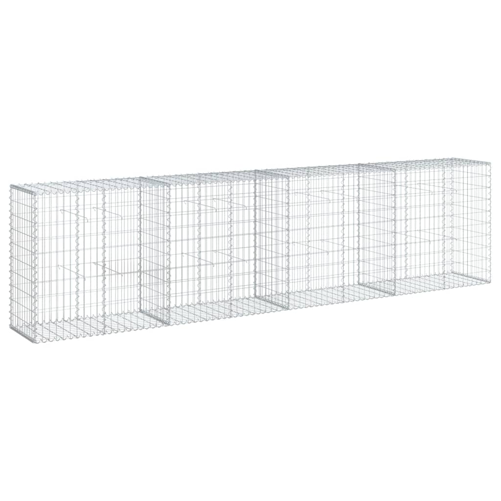 Gabion with Lid 400 X 50 X 100 Cm Galvanized Iron