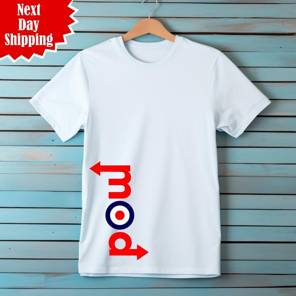 

Mod Target T Shirt Printed Skooterboys Era 1970 s Short Sleeve Unisex Tee Tops M