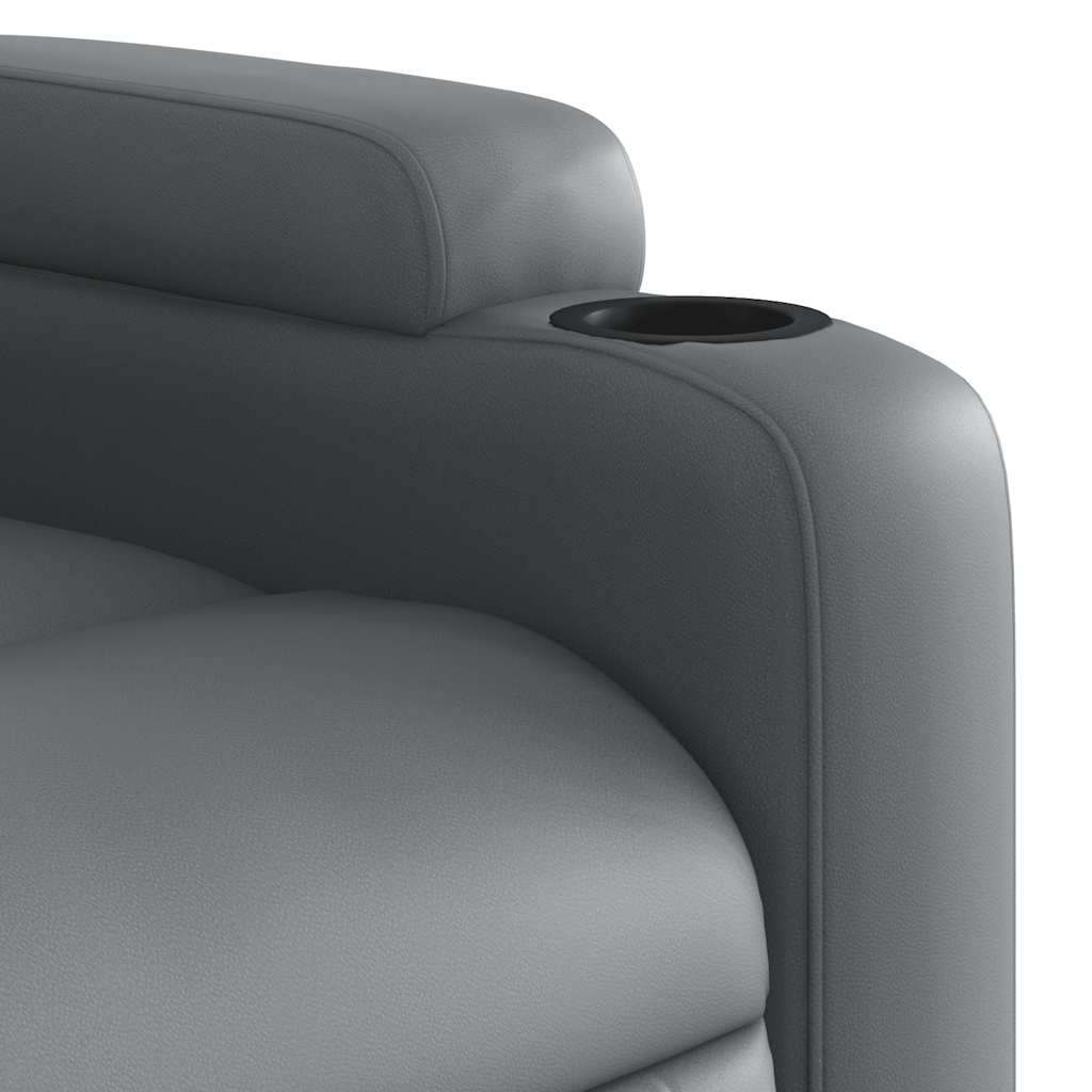 Massage Chair Relaxation Chair Grey Artificial Leather