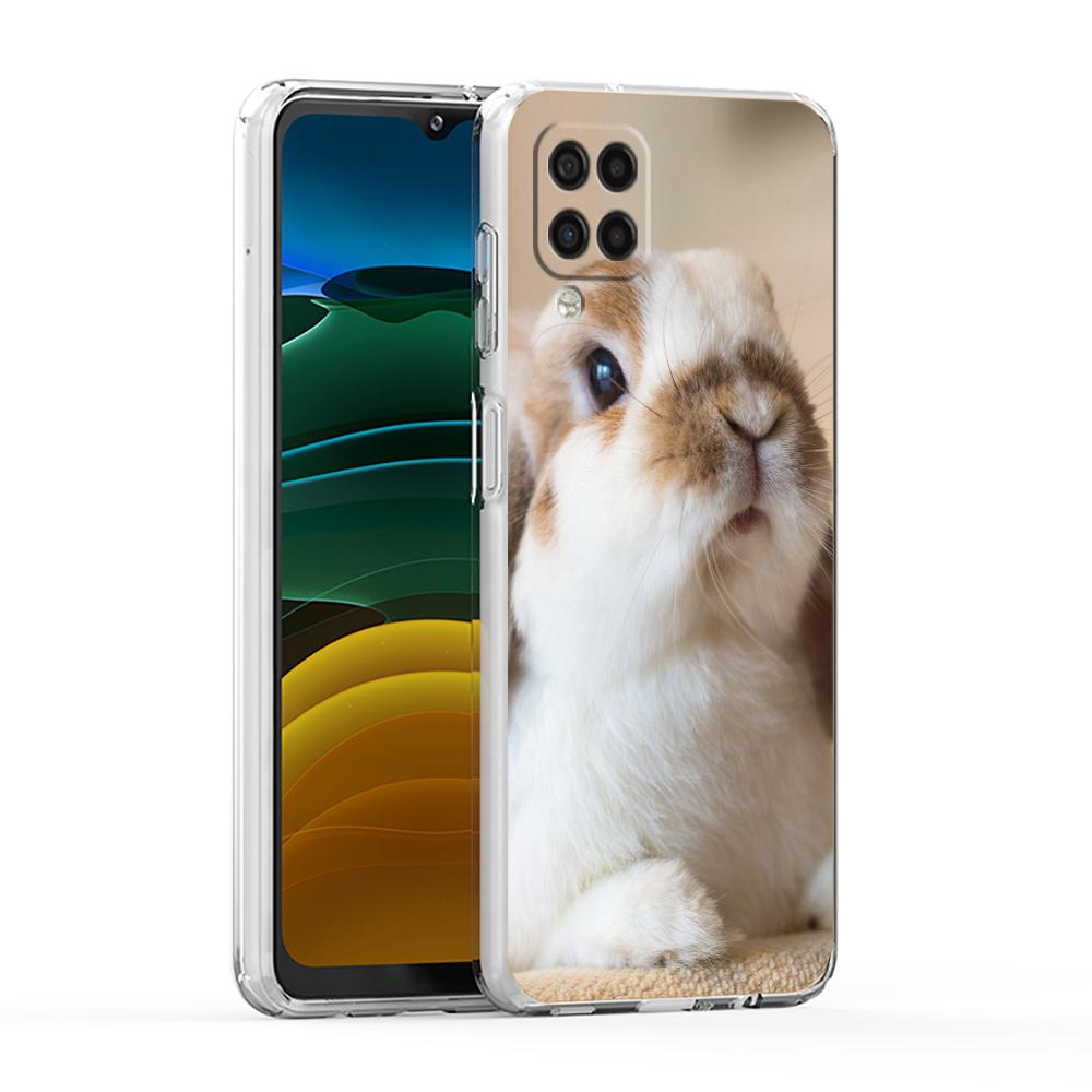 Cute White Baby Rabbits Phone Case For Samsung A13 A33 A35 A55 A73 A53 A23 A51 A71 A21S A31 A41 A05s A03S A15 A25 5G Cover