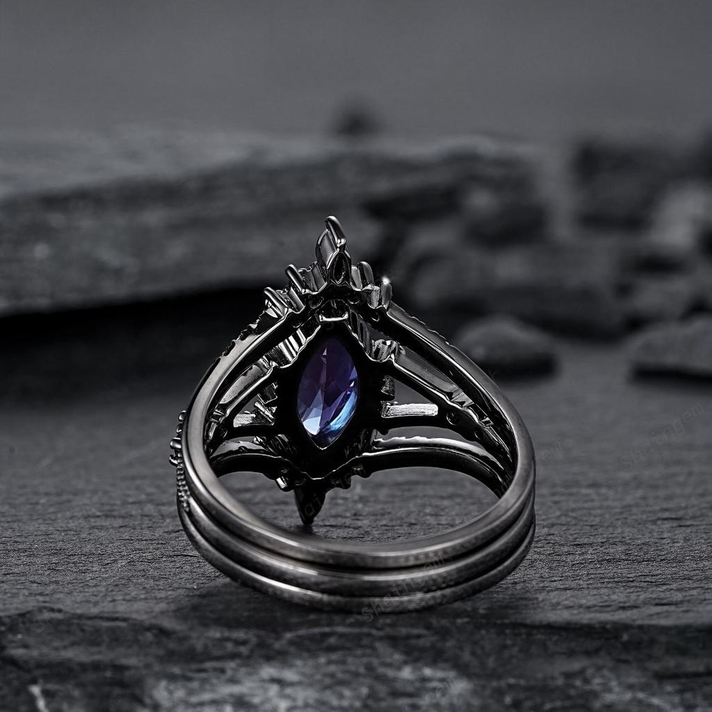 Vintage Three-Piece Set for Women Fashion Stackable Rings