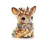 Colored Lights Little Deer Christmas Wall Sticker - Self-Adhesive Decoration for Home Switch Beautification