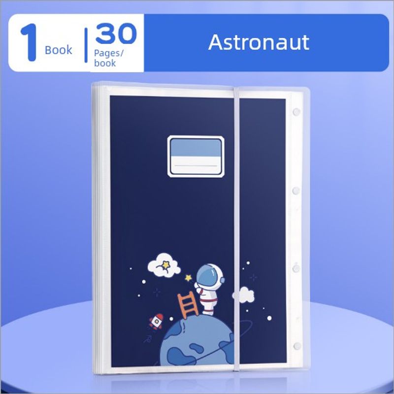 

Category Folder Folder Multi-Layer Transparent Insert for Pupils Junior and Middle School Students Test Paper Test Paper Clip Folder Handy Gadget 30 Pages [1 Book] Astronaut