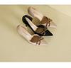 775-8C Korean Fairy Style Side-Hollow Pointed Stiletto High Heels for Women - Summer 2024 Collection