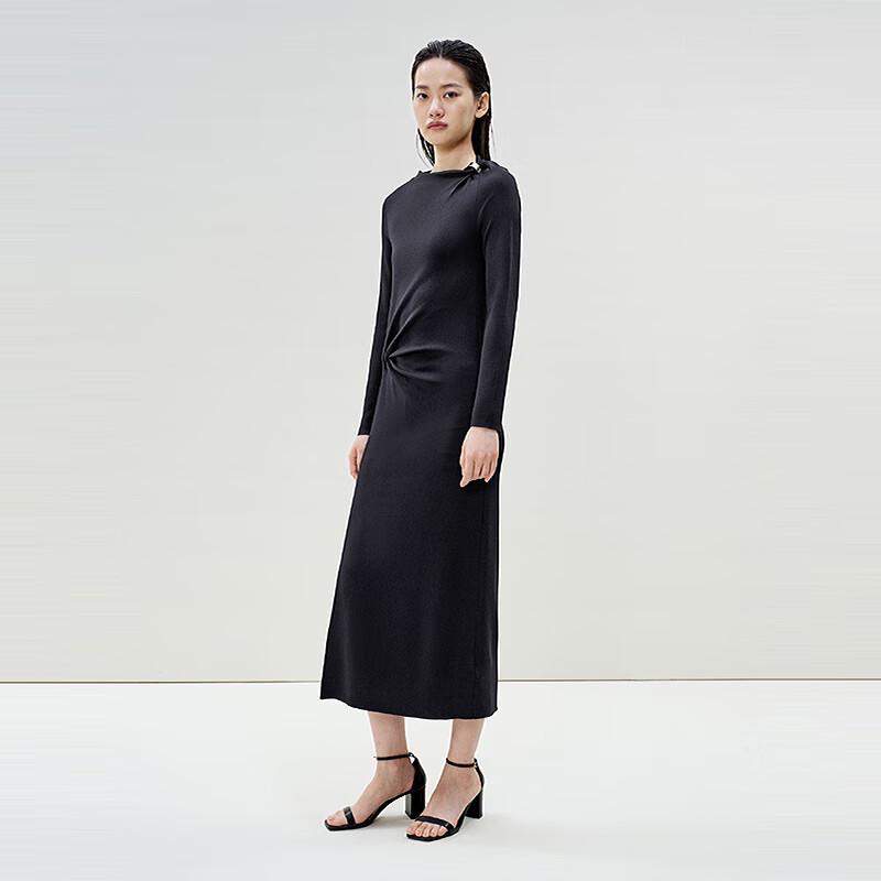 

LESS 2025 Spring Slim Fit Long Sleeve Knit Dress L