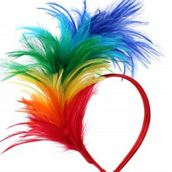 Halloween Colorful Feather Headdress Headband
