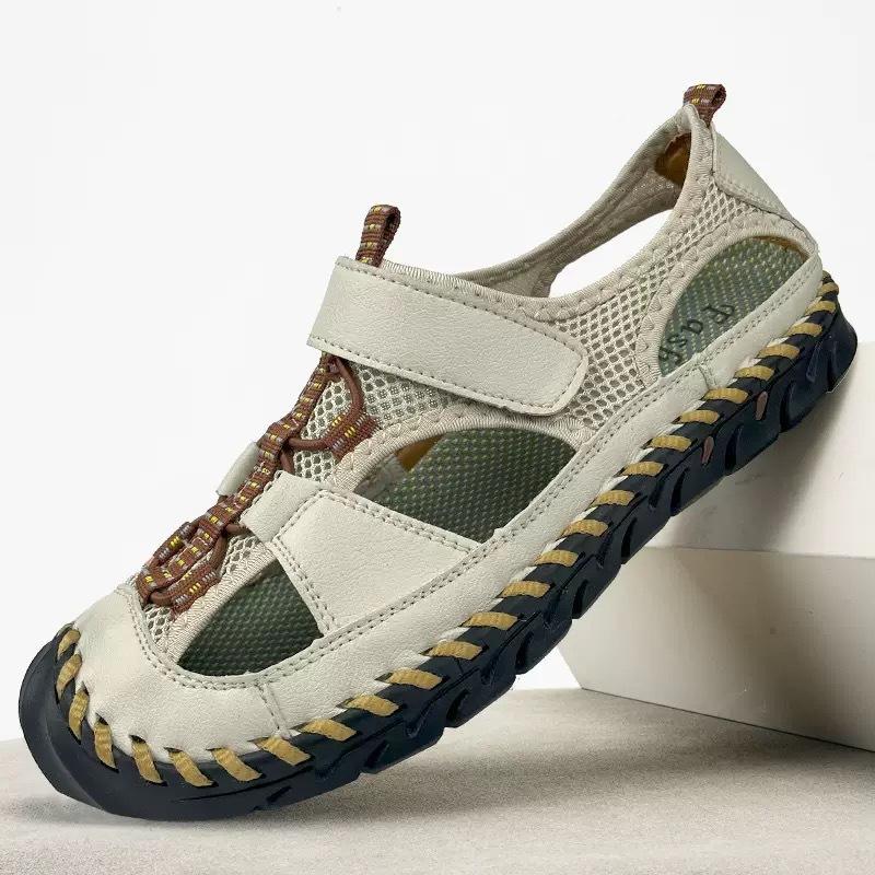 Spring New Sandals Men's Hand-sewn Foreign Trade Casual Men's Shoes Outdoor Breathable Men's Large Size Beach Shoes