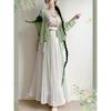 Set Hanfu Stile Dinastia Song per Donne - Manica a Velo Gonna Pieghettata Outfit Cinese Migliorato per il Pendolarismo Quotidiano