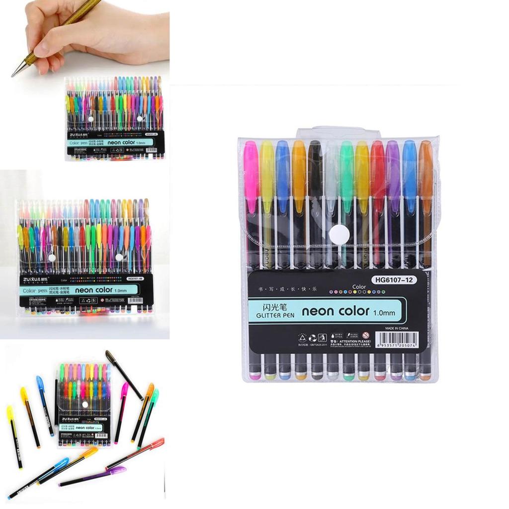 Basic Color Marker Set With 48 Fluorescent Pens For Students Art Projects And Doodle Creation