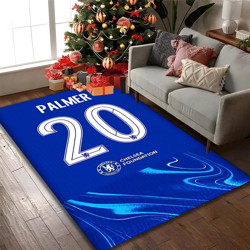 [1 Stück Chelsea FC Büro Teppich] Pflegeleichter Stuhlunterlage für Konferenzraum, Langlebige Bereich Sofa Bodenmatte