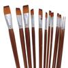 13 Pieces Artists Paint Brushes Set Wooden Handle Nylon Hair