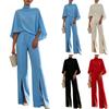 Conjunto de Dos Piezas de Algodón Lino de Color para Mujer: Top sin Mangas y Pantalones