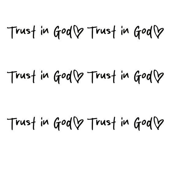 2/4/6/8Pcs Trust in God Rearview Mirror Stickers Strong Stickiness Waterproof Self Adhesive Car Decals Automotive Exterior Decals